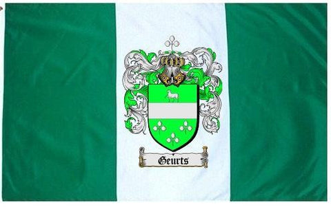 Geurts family crest coat of arms flag