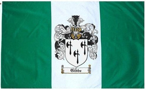 Gibbe family crest coat of arms flag