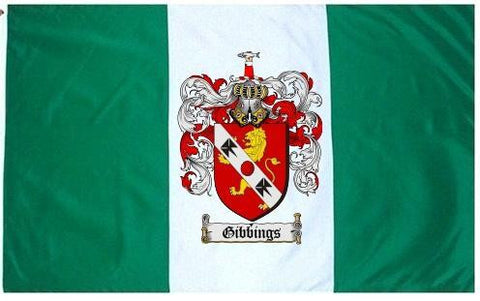 Gibbings family crest coat of arms flag