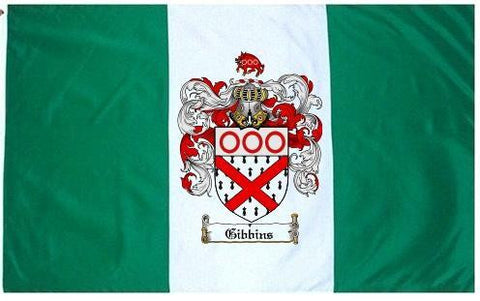 Gibbins family crest coat of arms flag