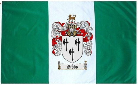 Gibbs family crest coat of arms flag