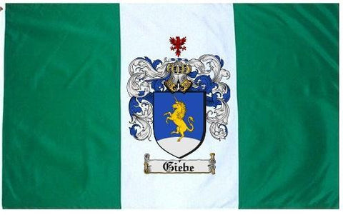 Giebe family crest coat of arms flag