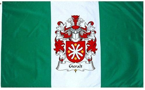 Gieralt family crest coat of arms flag