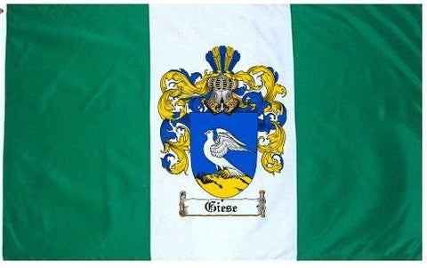 Giese family crest coat of arms flag