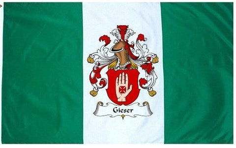 Gieser family crest coat of arms flag
