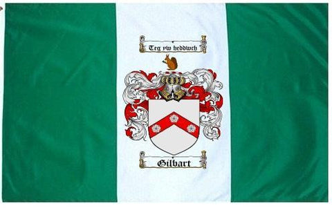 Gilbart family crest coat of arms flag