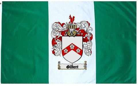 Gilbert family crest coat of arms flag
