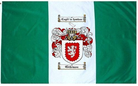 Gilkison family crest coat of arms flag