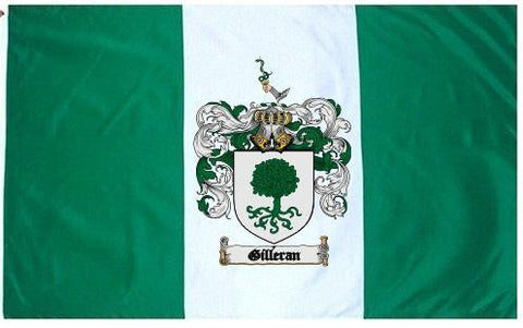 Gilleran family crest coat of arms flag