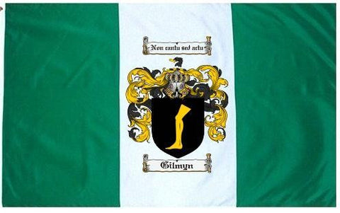 Gilmyn family crest coat of arms flag