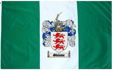 Ginnane family crest coat of arms flag