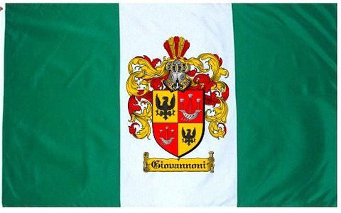 Giovannoni family crest coat of arms flag
