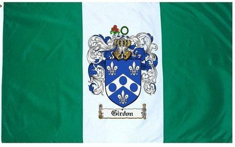 Girdon family crest coat of arms flag