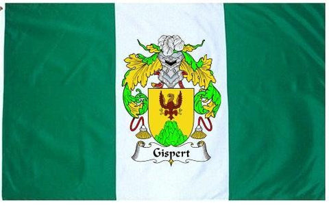 Gispert family crest coat of arms flag