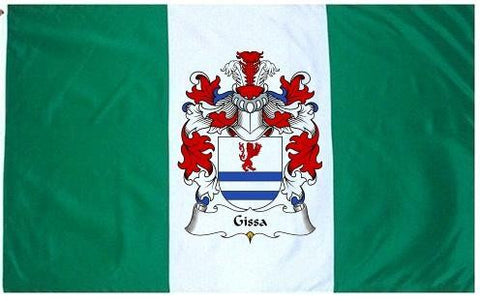 Gissa family crest coat of arms flag