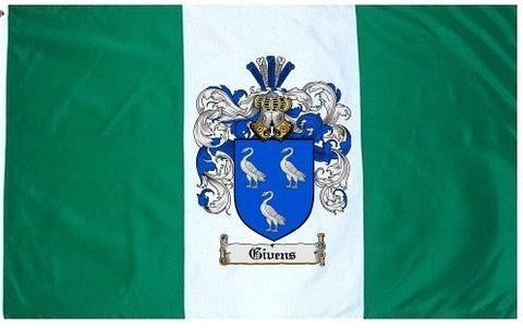 Givens family crest coat of arms flag