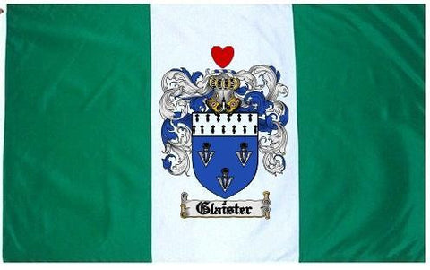 Glaister family crest coat of arms flag