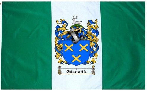 Glanville family crest coat of arms flag