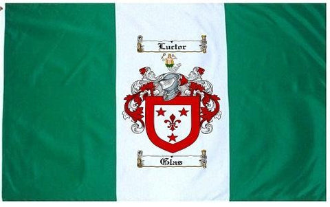 Glas family crest coat of arms flag