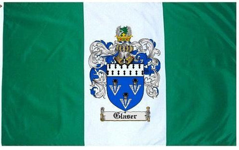 Glaser family crest coat of arms flag