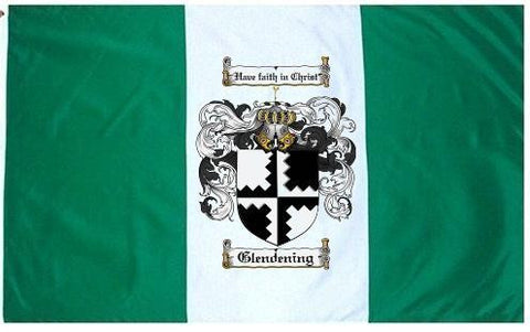 Glendening family crest coat of arms flag