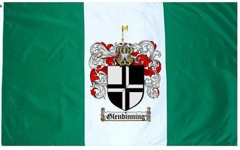 Glendinning family crest coat of arms flag