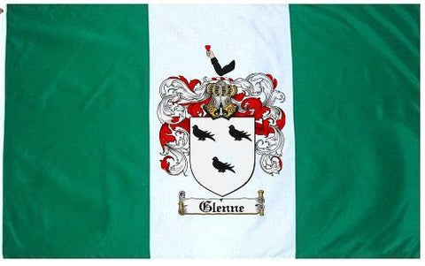 Glenne family crest coat of arms flag