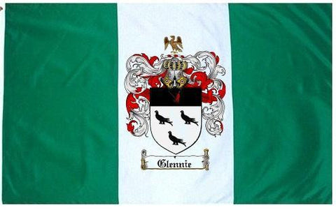 Glennie family crest coat of arms flag