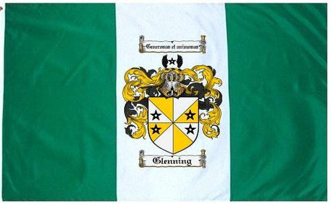 Glenning family crest coat of arms flag