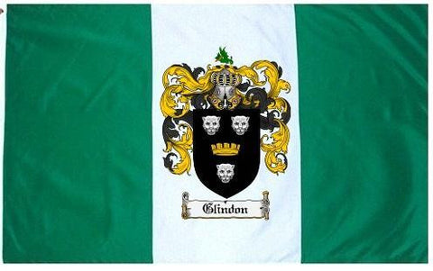 Glindon family crest coat of arms flag