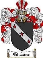 Glissine coat of arms family crest download