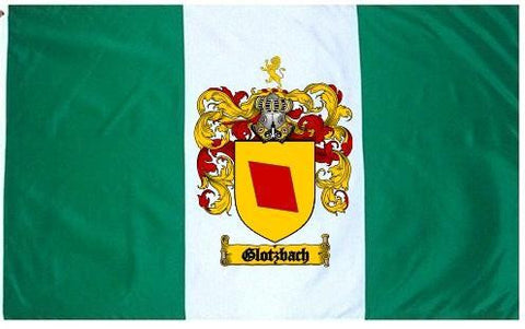 Glotzbach family crest coat of arms flag