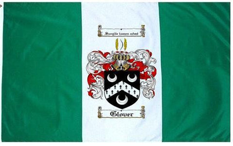 Glover family crest coat of arms flag