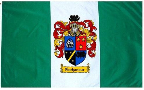 Gochanour family crest coat of arms flag