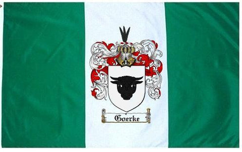 Goerke family crest coat of arms flag