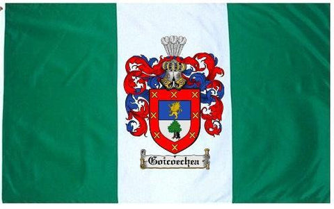 Goicoechea family crest coat of arms flag