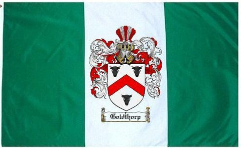 Goldthorp family crest coat of arms flag