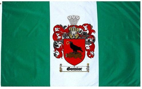 Gonsior family crest coat of arms flag