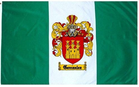 Gonzalez family crest coat of arms flag