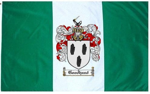 Goodhand family crest coat of arms flag