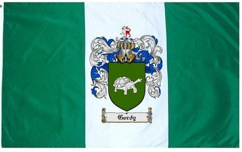 Gordy family crest coat of arms flag