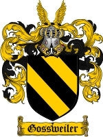 Gossweiler coat of arms family crest download