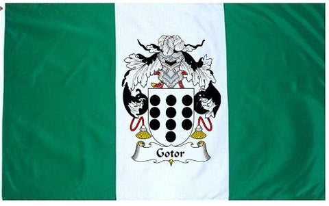 Gotor family crest coat of arms flag