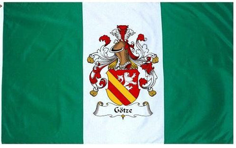 Gotze family crest coat of arms flag