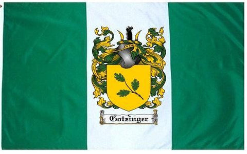 Gotzinger family crest coat of arms flag