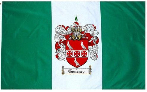 Gourney family crest coat of arms flag
