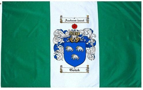 Gowk family crest coat of arms flag
