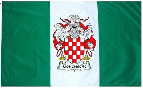 Goyeneche family crest coat of arms flag
