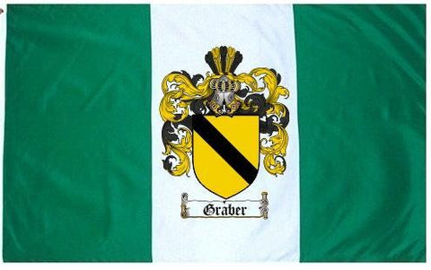 Graber family crest coat of arms flag