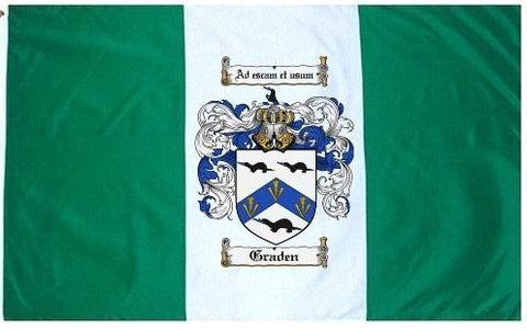 Graden family crest coat of arms flag